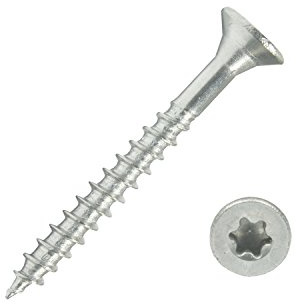 100 Stück Edelstahl-Schrauben 4x35 mm Teilgewinde Torx - Spanplattenschrauben mit Senkkopf - Holzschrauben/Holzbauschrauben - Werkstoff A2 VA V2A - Edelstahlschrauben/Universalschrauben TX20