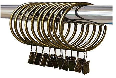 Tikwisdom Bronze-Metall-Ringe und abnehmbare Clips (55 mm), 30 Stück, zum Basteln