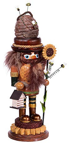 Kurt S. Adler 15-Inch Hollywood Bee Keeper Nutcracker, Multicolor