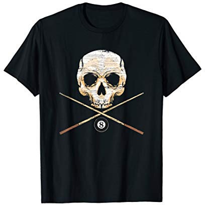 Snooker Billardspieler Billard Totenkopf Geschenk T-Shirt