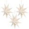 SOLUSTRE Lot de 3 étoiles en Papier - 35 cm - Décoration de fenêtre - Étoile 3D - Décoration de Noël pour Nouvel an - Décoration de fête
