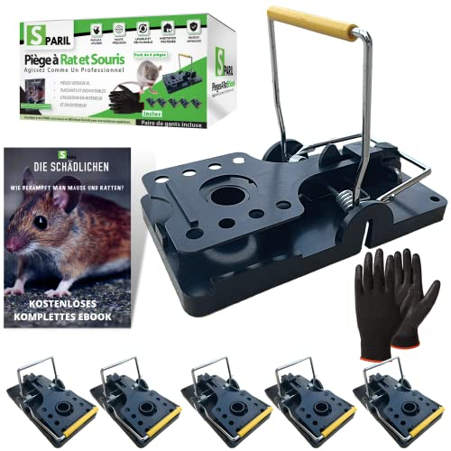 Trappola Per Topi XXL E Topo [Ebook + Guanti GRATIS] Trappola Per Topi Riutilizzabile Con Molla Ultra Potente Per Una Maggiore Efficienza. Combatti Come Un Professionista Per Sbarazzarti Dei Parassiti