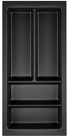 ORGA-BOX Portaposate Junker Slim 225 x 476 mm grigio lava con struttura perla per 30 cm armadi inserto per cassetti da cucina SO SLIM