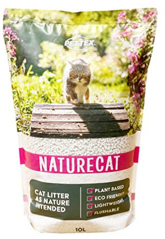 Pettex Naturecat Tofu Katzenstreu, natürliche Pflanzenbasis, leicht und klumpend, 100% biologisch abbaubar, mit hervorragender Geruchskontrolle, 10 l Beutel