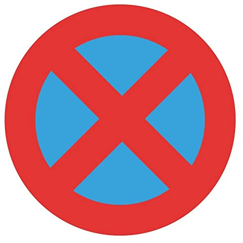 Samunshi® Aufkleber Parkverbot - Schild Sticker Hinweisschild Warnschild Vorsicht Parken Verboten - 20x20cm mehrfarbig