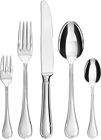 GRÄWE Besteck-Set Bayreuth, 10-teilig, 2 Personen, silber, Edelstahl, poliert