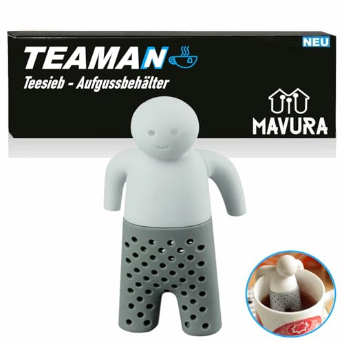 TEAMAN Tee Sieb Aufgussbehälter Teemännchen Teefilter Teebeutel