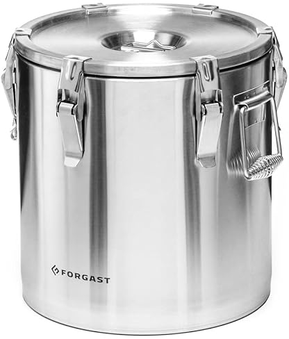 Forgast Contenitore Termico Professionale ECO in Acciaio Inox, 35 Litri, Thermobox, Contenitore Isotermico per Alimenti, Contenitore Scaldavivande, per Ristorante, Catering, Mense