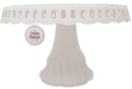 YöL One Tier Cake Display Stand 12 Pedestal Round Baking Platter Afternoon Tea Dessert Birthday Wedding
