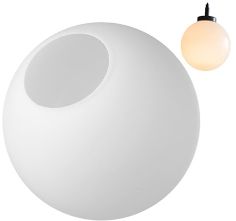 ABOOFAN Abat-Jour En Verre Givré 15 Cm Boule Sphérique Luminaire Suspendu Diffuseur Lumière Ambiance Chaleureuse Chambre Salon Salle À Manger