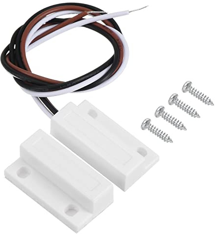 PATIKIL Magnétique Roseau Interrupteur, 1 Ensemble Normalement Ouvert Fermé NC No Filaire Surface Garage Porte Fenêtre Contact Interrupteur