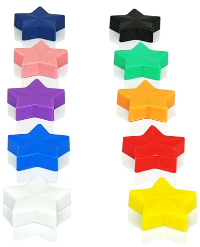 PYJLBX Stark Magnete für Whiteboard & Kühlschrank - Mini Magneten, 10 Stück in 10 bunten Farben