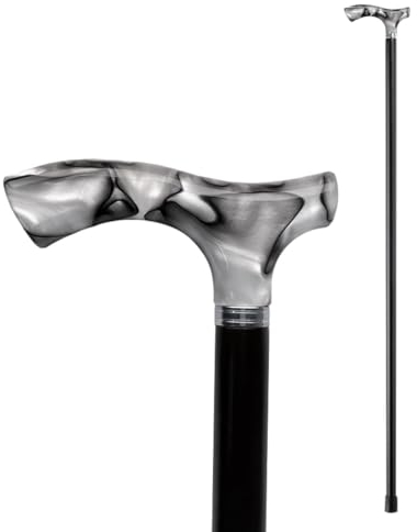 Flexor - Gehstock Herren Elegant | Ergonomischer Methacrylat-Griff | Leichter Holzstab | Individuelles Design | Nachhaltig | Modell 476, Holz