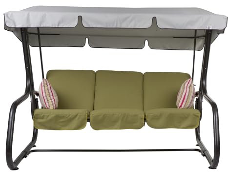 PATIO Hollywoodschaukel 4 Sitzer mit Liegefunktion 179 cm Rimini mit Auflagen Sonnendach Seitenkissen