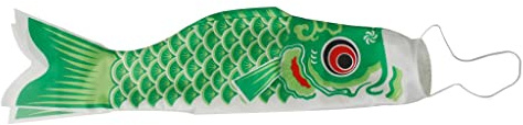 Luzhengyang 100 cm rote japanische Windsack-Karpfen-Flagge, Koi Nobori, kreative Dekoration für Zuhause und Boot, bunte Koinobori-Luftschlangen, für Jungentag-Feier