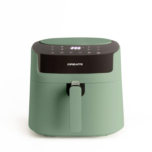 CREATE/FRYER PRO LARGE/Friggitrice ad aria senza olio 6,2L Verde salvia / 8 programmi automatici, selettore di temperatura 40-200°, 1800W