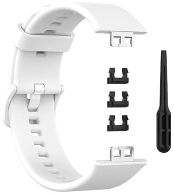 Silikonrem Klockarmband Tillbehörsbyte Sportarmband Verktygsrem för Huawei Watch FIT Armband, 15 vit, För huawei klocka passform