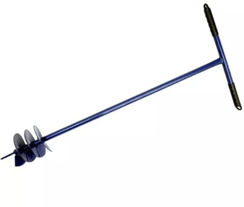Manual Garden Earth Auger – 1m Long, 125mm Wide Fence Post Hole Digger | Heavy-Duty Hand Drill for Soil, Planting, Tree & Fencing | Durable Steel with Ergonomic Handles