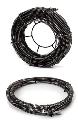 Ø 16 mm x 21 m (18.5+2.5 m) Rohrreinigungsspirale Set für Rohrbreite Ø 30-100 mm, Rohrreinigungswelle Spirale für Elektrische Rohrreinigungsgerät Rohrreiniger Rohrreinigungsmaschine Abflussreiniger