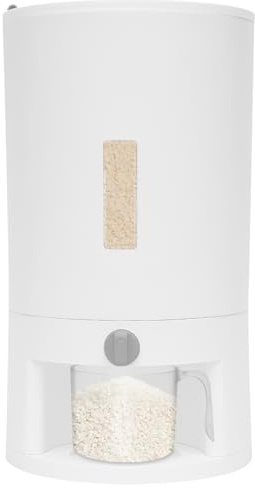 Dispensador de arroz, caja de almacenamiento de arroz, 10 kg, contenedor de arroz, completamente cerrado, para mantenerlo seco y fresco, ideal para el hogar, molinillo de cocina, tienda de comestibles