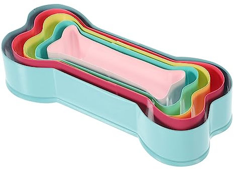HOMOBABE Cortador de Galletas Inoxidable 5 Piezas Forma de de Perro para Hornear Molde para Galletas para Fiestas Seguro y Duradero