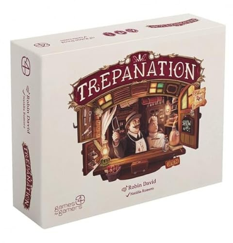 Trepanation Juego de Mesa Estratégico de Engaños Médicos | De 2 a 5 Jugadores | Juego de Mesa Familiar con Diseño Temático de Época Victoriana | Español e Inglés | +12 Años | 50 Min por Partida