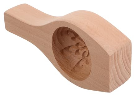 Healifty Holzform für Dampfbrötchen und Teigtaschen 3,5cm Selbstgemacht Blumenform aus Robustem Holz für Traditionelle Chinesische Süßigkeiten und Gebäck Küchenhelfer für Hausgemachtes