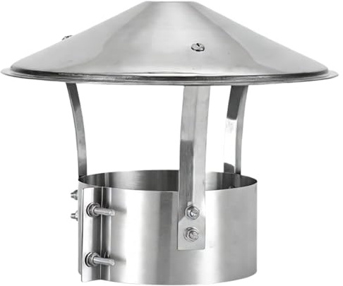 Cappello Per Camino Conico Cappa, Comignolo Antivento Antipioggia Circolare Fissaggio a Doppia, Vite Terminale Camino In Acciaio Inox Per Lo Scarico Dei Fumi(315mm/12.4”)
