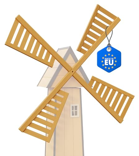Flügel aus Holz für Windmühle, imprägniert, 80 cm Spannweite
