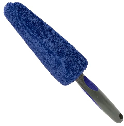 VIKING Premium metallfreie Felgen- und Felgenbürste für Felgenreinigung, Rot und Schwarz, 2,5 Zoll x 14,4 Zoll