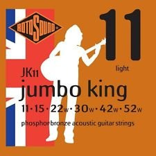 Rotosound Jumbo Kingsize JK11 light Gitarrensaiten für Akustikgitarre phosphor bronze (, 2 Packungen)
