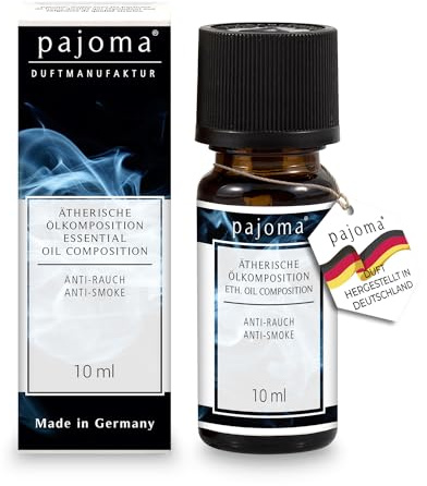 pajoma® Duftöl 10 ml, Anti-Rauch | 100% Naturrein Ätherisches Öl für Aromatherapie, Duftlampe, Aroma Diffuser, Massage, Naturkosmetik | Premium Qualität