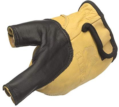 elToro Bogenhandschuh schwarz-gelb für die Linke Hand | Handschuh für Bogenschützen mit Pfeilen, sicherer Griff & Schutz der Bogenhand