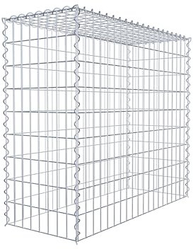 GABIONA Cesta para piedra (rectangular, malla de 5 x 10 cm, profundidad de 40 cm, cesta de cultivo tipo 3, cierre de espiral, galvanizada (100 x 90 x 40 cm)