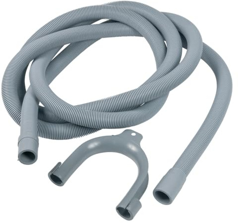 Ablaufschlauch Abpumpschlauch Waschmaschine Spülmaschinen 3,0m Alternativ Endstücke gerade/gerade 19/22mm Durchmesser sehr flexibel mit Haltebogen