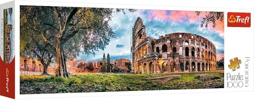 Trefl, Puzzle, Kolosseum bei Tagesanbruch, 1000 Teile, Panorama, Premium Quality, für Erwachsene und Kinder ab 12 Jahren