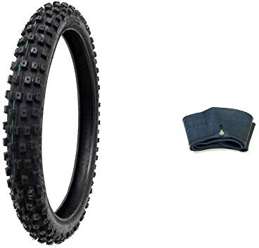 MMG Combo Dirt Bike Tire Size 70/100-19, Includes Inner Tube Size 70/100-19 TR4 Valve Stem