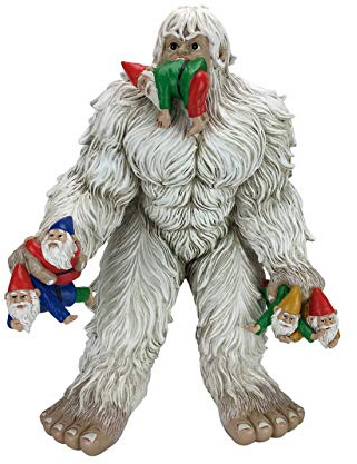 GlitZGlam Grande Miniature de Yéti et Nains pour Jardin de Fées – Grande Figurine Féerique (33,65 cm de Hauteur), Accessoire Enchanté