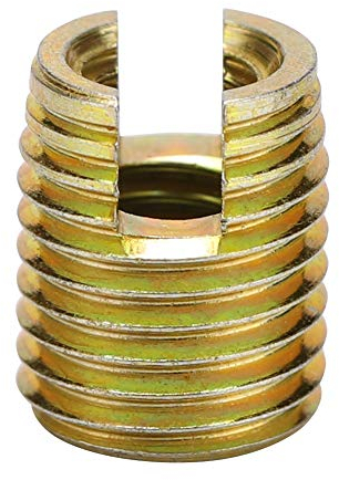 20 Stücke Gewindeeinsätze Kohlenstoffstahl selbstschneidende Gewindeeinsatz Schraube Reparatur Zubehör mit Optionaler Größe(Inner M8*1.25 Outer M12*1.5: 15mm / 0.6in)