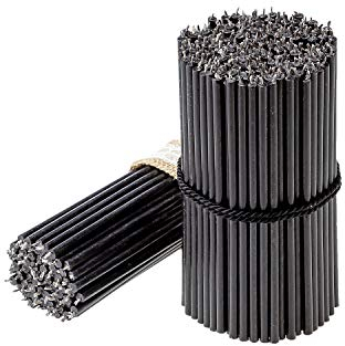 Danilovo Ritual Bienenwachs Kerzen (Schwarze) - Kloster Orthodoxe Kerzen für Gebet, Tischdeko - Ungiftig, Ruß - Tropffrei, Lang, Nachhaltige Produkte, N120, Höhe 16 cm, Ø 5,4 mm (50 Stück)