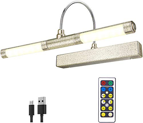 HONWELL Luz de imagen recargable con mando a distancia, lámpara de pantalla LED de 13 pulgadas, cabezal de luz giratoria con 3 modos de iluminación para pinturas de retratos y artes luminosas