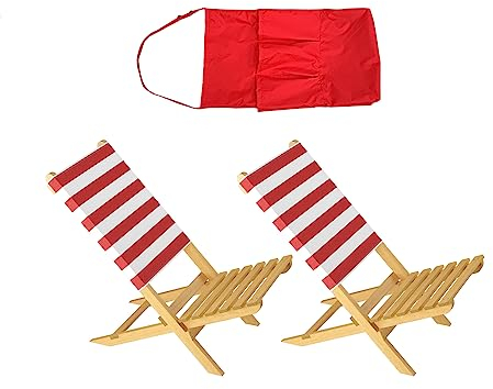 Erst-Holz Sei Varianti Solida seggiolina Anche x Adulti in Faggio Chiaro e Tessuto Bianco-Rosso V-10-353