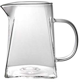 Gravy Boat Nordic Transparent Glass Square Drip Type Handmade Coffee Sharing Pot Hanging Ears Brewing Aromatherapy Teapot Large Capacity Gravy Sauce Boat(L)