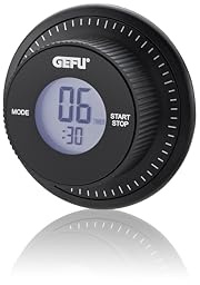 GEFU 12335 Digital-Timer Safe - Magnetische Eieruhr & Küchentimer | Funktionale Küchenuhr mit Alarm und Always-On-Display - Hochwertiger Kurzzeitwecker zum Backen und Kochen - Ø 9,5 cm