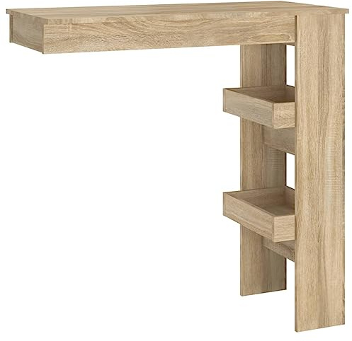 vidaXL Mesa de Bar de Pared contrachapada Roble Sonoma 102x45x103,5cm