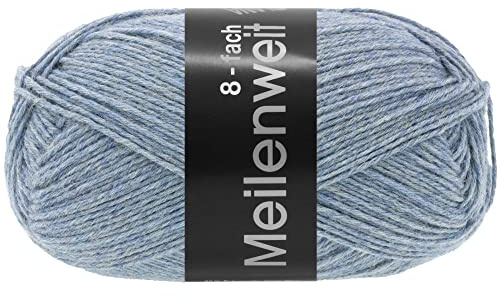 LANA GROSSA Meilenweit 8-fach 150 | 8-faches Sockengarn, waschmaschinenfest | Handstrickgarn 80% Schurwolle & 20% Polyamid | 150g Wolle zum Stricken & Häkeln | 315m Garn FB9659