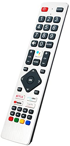 Telecomando vocale di ricambio adatto per Sharpp Android TV 4K UHD 24BI2EA 24BI3EA 24BI5EA 24BI6EA 32BI2EA 32BI3EA 32BI5EA 32BI6EA 32DI2EA 32DI3EA 32DI4EA 32DI6EA 32FI2EA 32FI2EA 4EA 32 FI6EA 32FI7EA