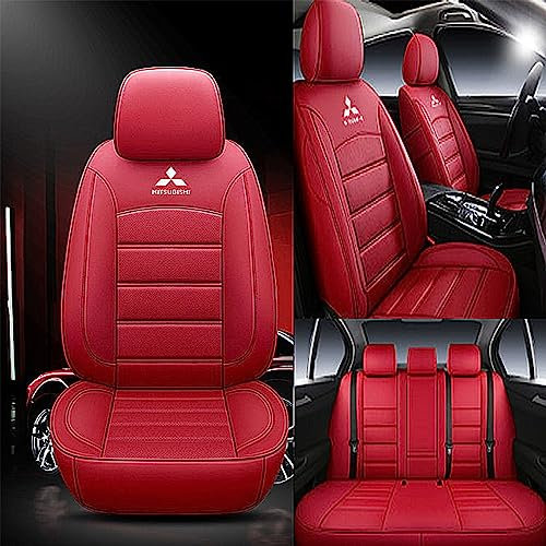ZUMAHA Autositzüberzug für Mitsubishi ASX 2013 2014 2015 2016 2017 2018 Sitzbezügesets Custom Car Seat Cover Set Sitzbezüge Auflagen Zubehör,Redstyle