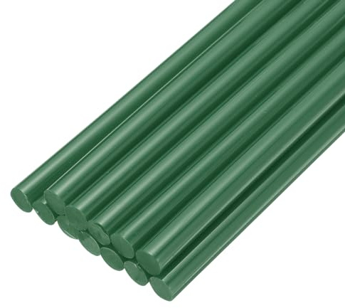 QUARKZMAN 12 Stück Heißklebesticks 11mm x 200mm Heißklebepistole Sticks Dunkelgrün, Glue Stick Heißkleber Klebesticks Heißklebestifte Klebestifte DIY Bastelklebestifte für Heißklebepistole