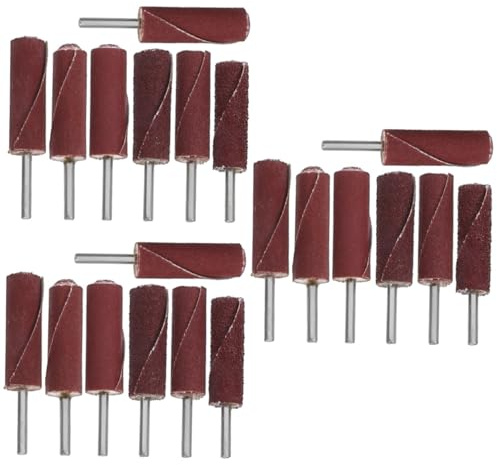 ULTECHNOVO 21pièces Outils De Ponçage Cylindriques Avec Manchons De Poncage Pour Perceuse Accessoires Polyvalents Pour Jade